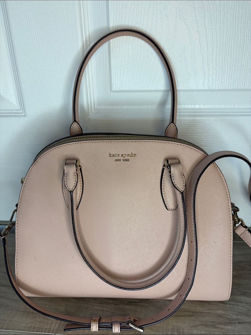 kate spade Blush Pink Dome Satchel with Crossbody Strap